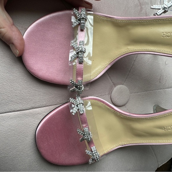 Mach & Mach Pink Bow Heels SZ 9.5/50 - Picture 8 of 8